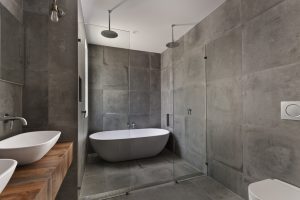concrete shower walls